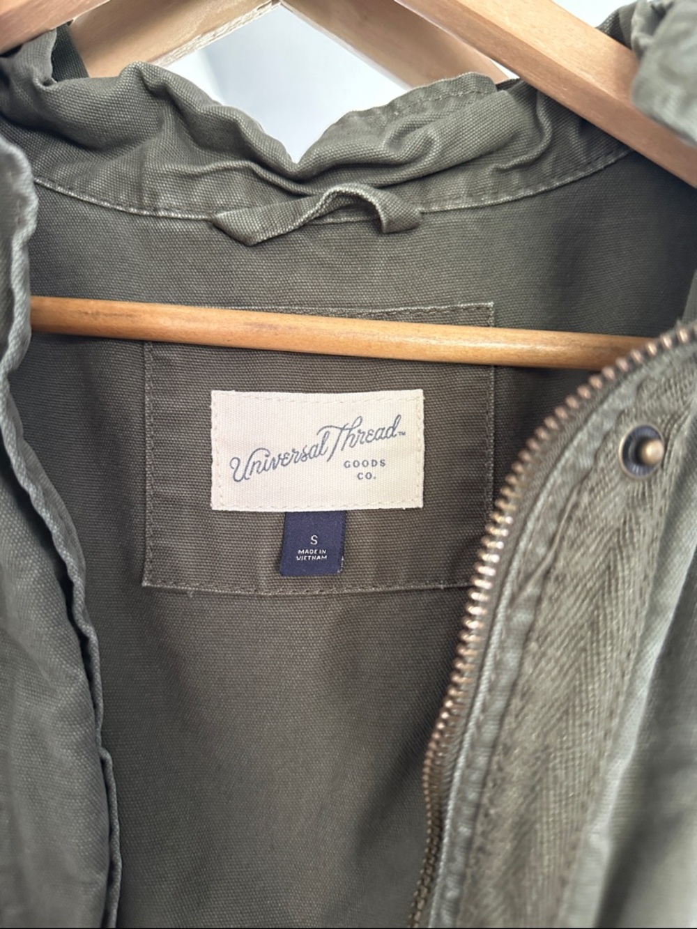 Universal Thread Olive Hooded Field Jacket - Picture 2 of 3